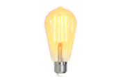 Smarta Hem - Deltaco SMART HOME FILAMENT LED-lampa, E27, WiFI, 5.5W, 1800K-6500K, vit - SH-LFE27ST64