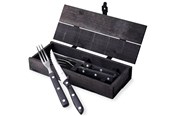 Bordsdukning - Gense Old Farmer Black steak/grill cutlery 4 pcs - 7319011065506