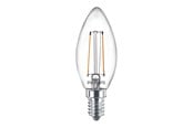 Glödlampor - Philips LED-glödlampa Classic Candle 2W/827 (25W) Clear E14 - 929001238395