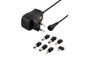 Laddare - Deltaco AC Adapter 230V to 3-12 V DC 600mA 6 Interchangeable Connectors - PSR-06A