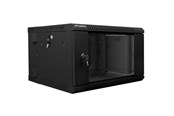 Rack chassis - Lanberg WF02-6606-10B Rack Cabinet 19" Double Section Wall Mount 6U 600x600mm (Flat Pack)) Black - WF02-6606-10B