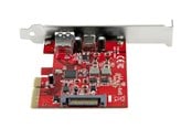 Controller - StarTech.com 2-Port 10Gbps USB-A & USB-C PCIe Card Adapter - USB 3.1 Gen 2 PCI Express Expansion Add-On Card - Windows macOS Linux - USB adapter - PEXUSB311AC3