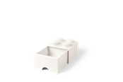 Barnrummet - LEGO Förvaring med låda 4, vit - 40051735