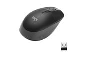 Mus - Logitech M190 Full-size Wireless Optical PC Mouse - Charcoal - Mouse - Optic - 3 knappar - Svart - 910-005905