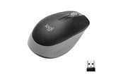 Mus - Logitech M190 Full-size Wireless Optical PC Mouse - Mid Grey - Mouse - Optic - 3 knappar - Grå - 910-005906
