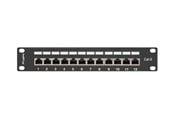 Nätverks tillbehör - Lanberg PPF6-9012-B Patch Panel 12-Port 1U 10" Cat6 FTP Shielded Black - PPF6-9012-B