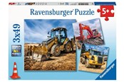 Pusselspel - Ravensburger Digger At Work! 3x49P Golv - 50321