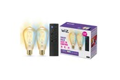 Smarta Hem - WiZ ST64 E27 Amber Smart Filament Lampa 2-Pack med Remote - Dimbar varm-till-kallvit LED - 929003057022