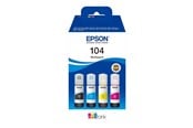 Skrivartillbehör-bläck-toner - Epson EcoTank 104 - 4-Pack (Yellow Cyan Magenta Black) Ink - C13T00P640