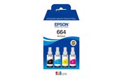 Skrivartillbehör-bläck-toner - Epson EcoTank 664 - (Yellow Black Cyan Magenta) Ink - C13T664640