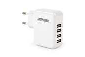 Mobile - Adapters & Chargers - Gembird Universal USB charger 4 ports - 3.1 A - White - EG-U4AC-02