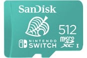 Flashram & USB Flash Drives - SANDISK Nintendo Switch microSD - 100MB/s - 512GB - Animal Crossing edition - SDSQXAO-512G-GNCZN