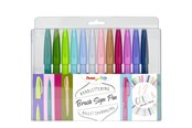 Skriv- och ritverktyg - Pentel SES15C-12 Brush Sign Pen sæt NEW - SES15C-12