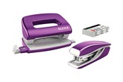Hålslag- & Häftmaskiner - Leitz Häftapparat & Hålslag Set Mini  WOW (EU) Lila - 55612062