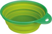 Hundar - Trixie Silicone travel bowl 1 L 18 cm. green - TX-25018