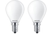 Glödlampor - Philips LED-glödlampa Classic Mini-ball 2.2W/827 (25W) Frosted 2-pack E14 - 929001345470