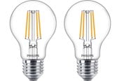 Glödlampor - Philips LED-glödlampa Classic Standard 4.3W/827 (40W) klar 2-pack E27 - 929001890067