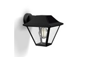 Lampor - Philips Alpenglow down wall lantern black 1x60W - 915005382101