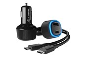 Mobile - Adapters & Chargers - ALOGIC Rapid 2 Port USB-A + USB-C Car Charger 12W + 45W - CRCA57
