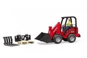 Leksaksbil - Bruder  Schäffer Compact loader 2630 with figure and accessories - 02191