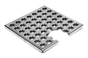 Dräneringsprodukter - SSI-METALINDUSTI ApS Hf grating 136 x 136 mm with cut-out - 1118