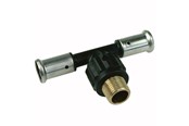 Alu pex-system - Henco press tee male iron centre 40 x 1 x 40 mm - 14PK-400640-N