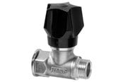 Beslag - Frese stop valve dn15 for f raw brass with handle and drain - 25-1135