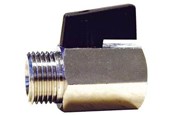 Beslag - Pettinaroli Male/female mini ball valve with black nylon lever 1/2 - ET-405-004X12