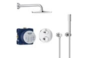 Mixerkranar och beslag - Grohe Grohtherm, Perfekt duschset med Rainshower Cosmopolitan 210, Krom - 34732000