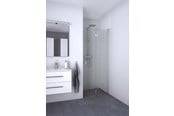 Duschväggar, duschkabiner och tillbehör - Dansani match bifold hinged door 97-99 cm satin/clear - B101-01