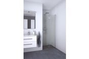 Duschväggar, duschkabiner och tillbehör - Dansani match bifold hinged door 89-91 cm satin/clear - B91-01