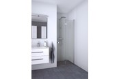 Duschväggar, duschkabiner och tillbehör - Dansani match bifold hinged door 67-69 cm satin/clear - B71-01