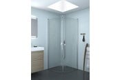 Duschväggar, duschkabiner och tillbehör - Dansani match quadrant hinged door 99-101 cm satin/clear - E101-01