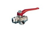 Beslag - Pettinaroli Three way fullway ball valve "l" port ball 1/2 - 240NL-004
