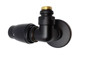 Handduksradiatorer och tillbehör - Kriss corner angle valve set rtl right hand side matt black - KV7150S