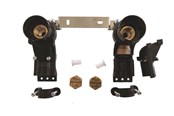 PEX-system - Unite double 15 mm x 1/2" wall connection push black - LM3100