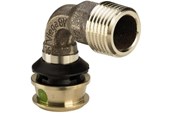 Alu pex-system - Viega Raxofix transition bend 90° 20 x 3/4" socket/nipple gunmetal - 646011