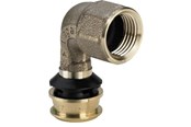 Alu pex-system - Viega Raxofix transition bend 90° 32 x 1" socket/socket gunmetal - 646141
