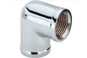 Gängade beslag - Viega Angle 90° socket/socket 1/2" brass chrome-plated - 105600