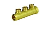 PEX-system - Pettinaroli Brass manifold 3/4x1/2 for water- and heatingsystems 3 outlets - BI-203