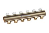 Golvvärme - Pettinaroli Linear manifold 1x3/4/18 with incorporated lockshield valve 5 outlets - 7035DM-008-05