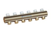Golvvärme - Pettinaroli Linear manifold 1x3/4/18 with incorporated lockshield valve 2 outlets - 7035DM-008-02