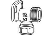Kompressionsbeslag - TA Fpl 346-12xg3/4 wall elbow chr - 53346515