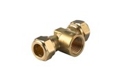 Kompressionsbeslag - Vsh Fabrieken Compression tee female cxfxc 22x1/2x22 s1 - 0869541