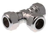 Kompressionsbeslag - Vsh Fabrieken Compression tee 3xc 10x10x10 chrome s122 - 0896808