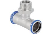Tryckrör och kopplingar - Geberit T-piece stst d35mmx1 1/4x35mm presmf/np stål rf/syref - 31464