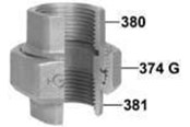 Gängade beslag - +GF+ Union galvanized for f taper seat 1 1/2" - 770340208