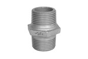 Gängade beslag - +GF+ Hexagon nipple black 1 1/4" - 770280107