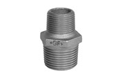 Gängade beslag - Georg-Fischer Hexagon nipple black reducing 2 1/2 x 2 - 770245135