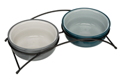 Hundar - Trixie Eat On Feet Bowl Stand With Ceramicbowl 0.25 L - 2919-uniw